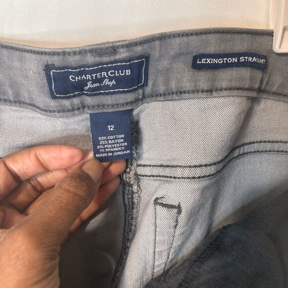 Charter Club Women’s Jeans Lexington Gray Washed Straight Leg Size 12 - Picture 17 of 17